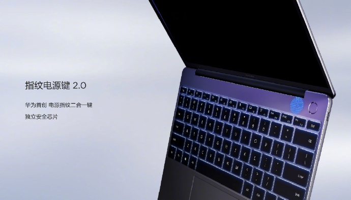 Huawei 13-inch Matebook fingerprint scanner