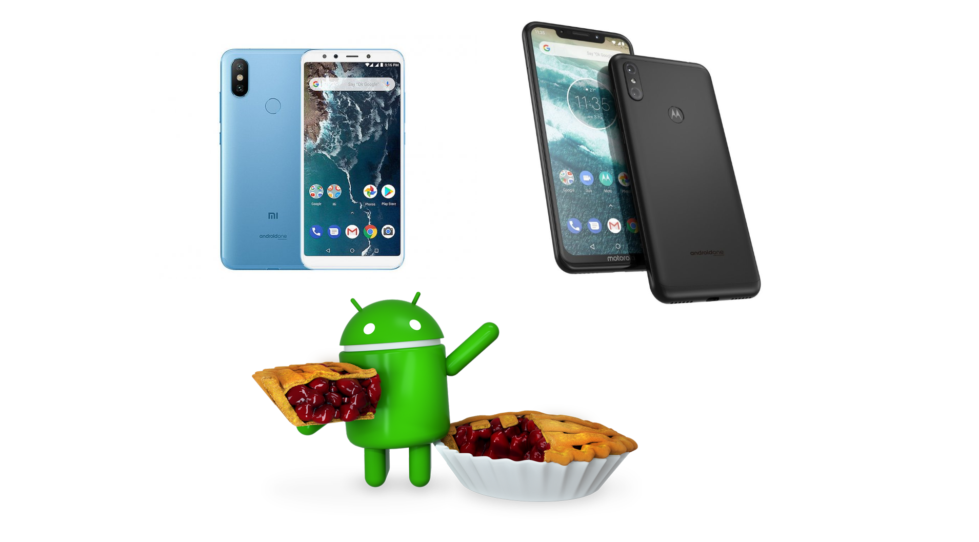 Mi A2 + Motorola One Power Android Pie update