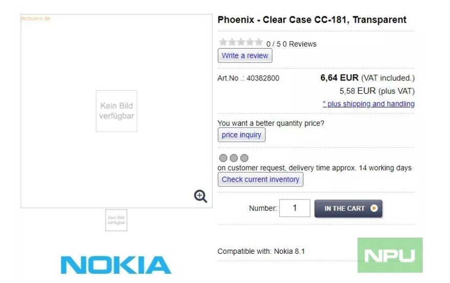 Nokia 8.1 case