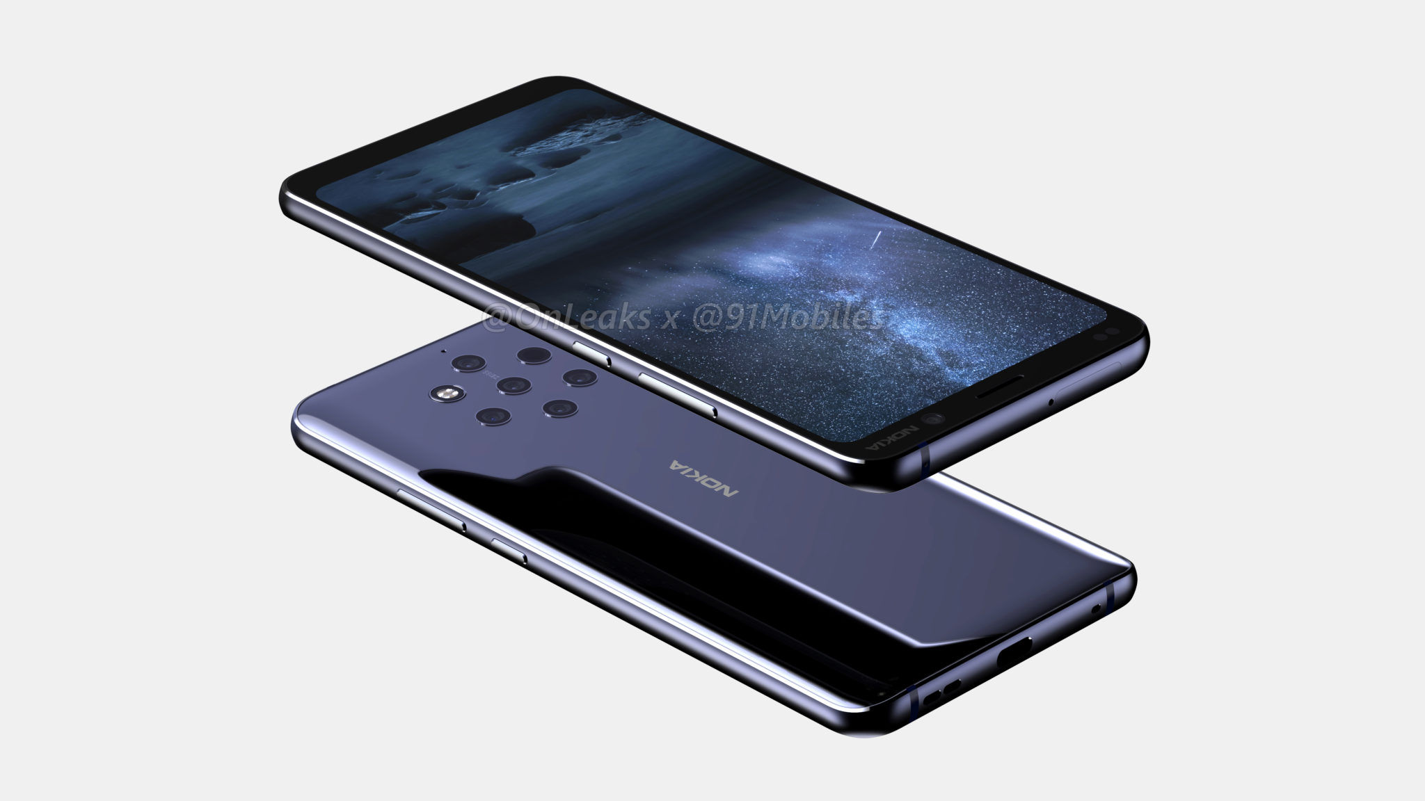 Nokia 9 PureView 3D render