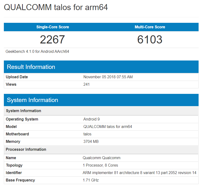 Qualcomm Talos SM6150