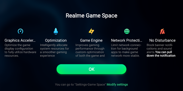Realme Game Space