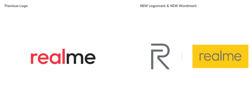 Realme old logo vs new logo