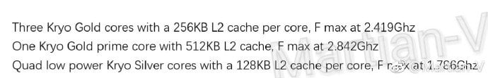 Snapdragon 8150 Tri-Cluster arrangement