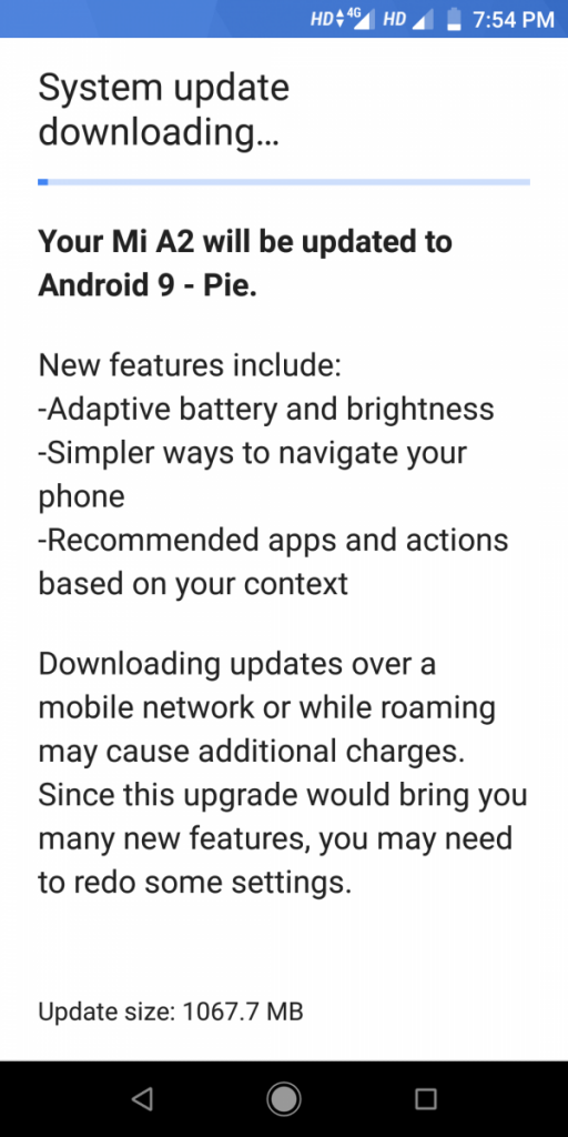 Xiaomi Mi A2 Android Pie stable update