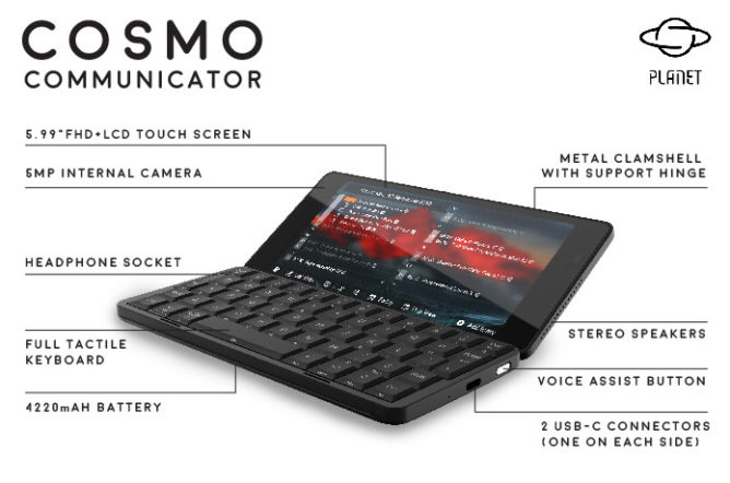 Cosmo Communicator A Pda Laptop Form Factor Device Hits 350 Crowdfunding Goal At Indiegogo Gizmochina