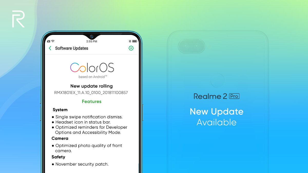 Карта обновлений realme