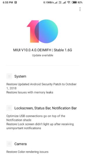 redmi note 5 pro update