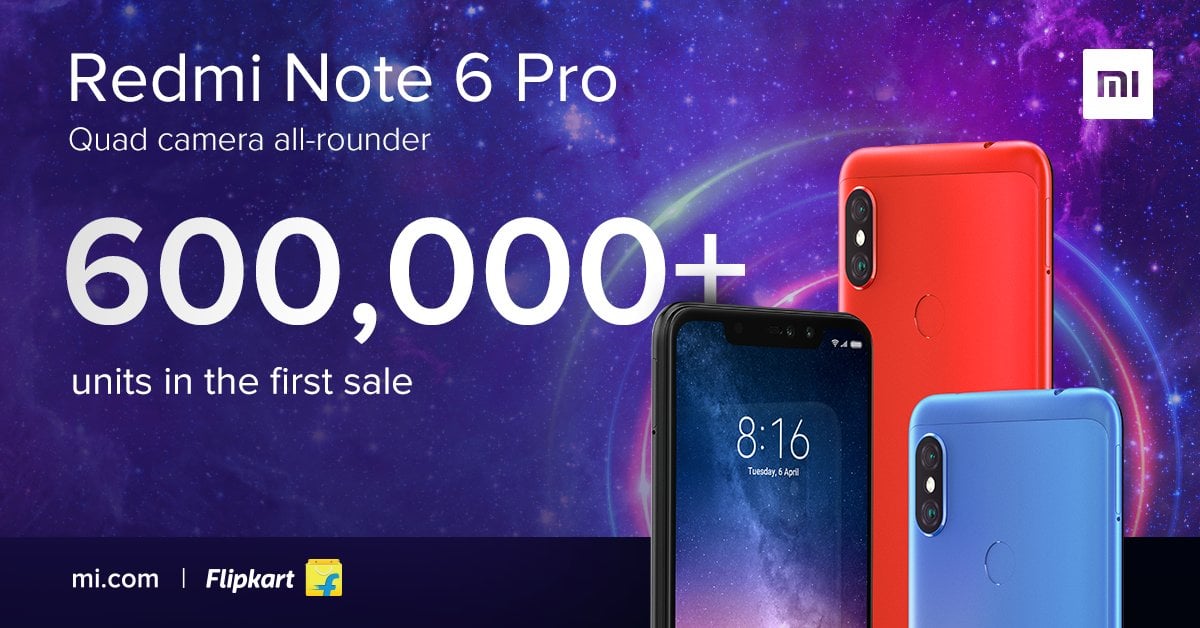 Xiaomi Redmi Note 6 Pro India Sale