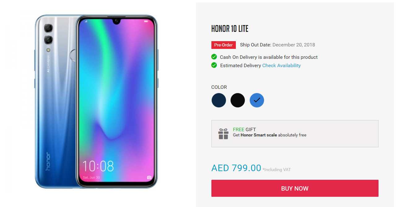 Honor 10 Lite UAE