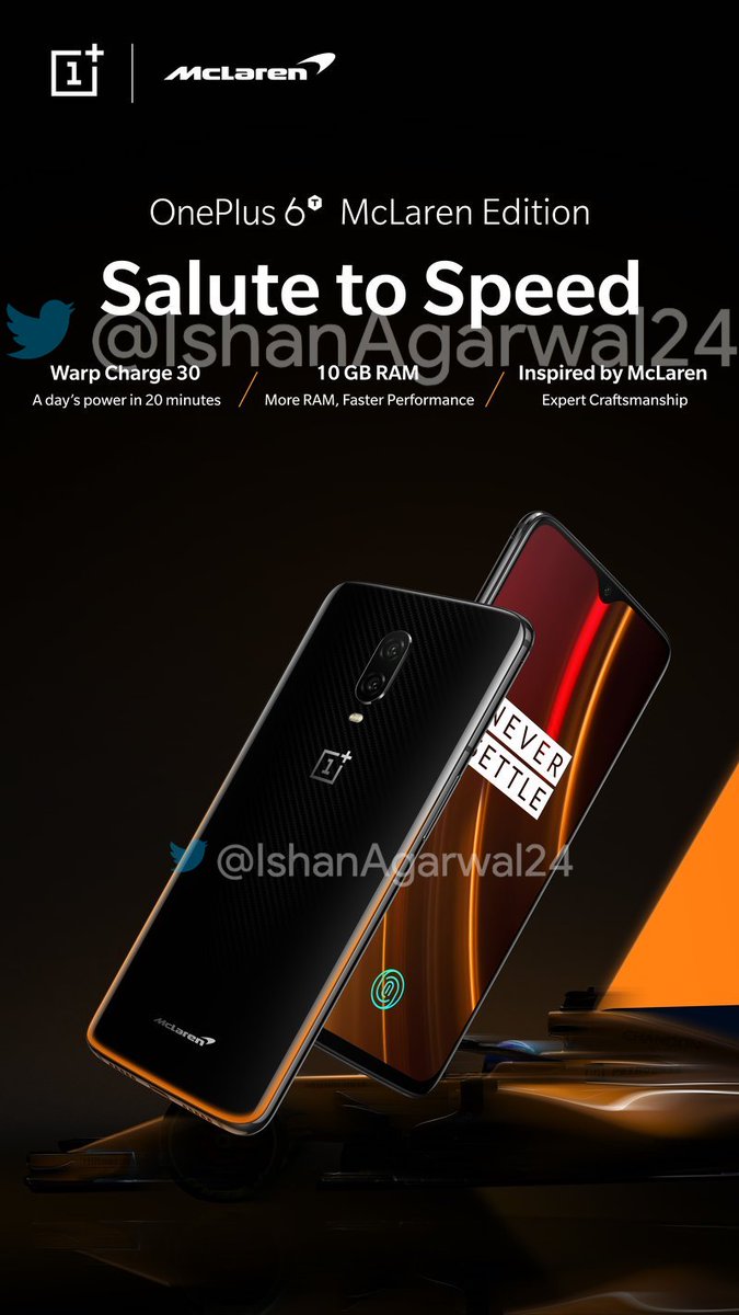 OnePlus 6T McLaren Edition Speed Orange