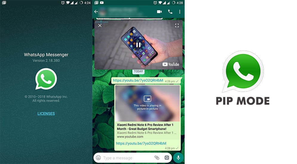 whatsapp pip mode