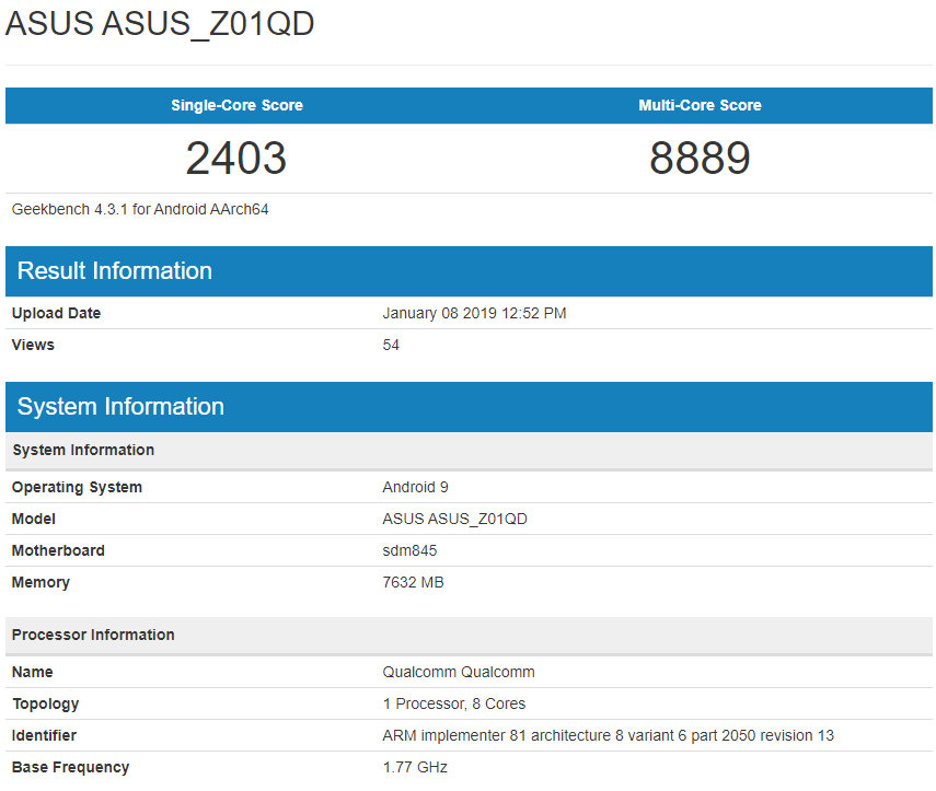 Asus ROG Phone Android Pie