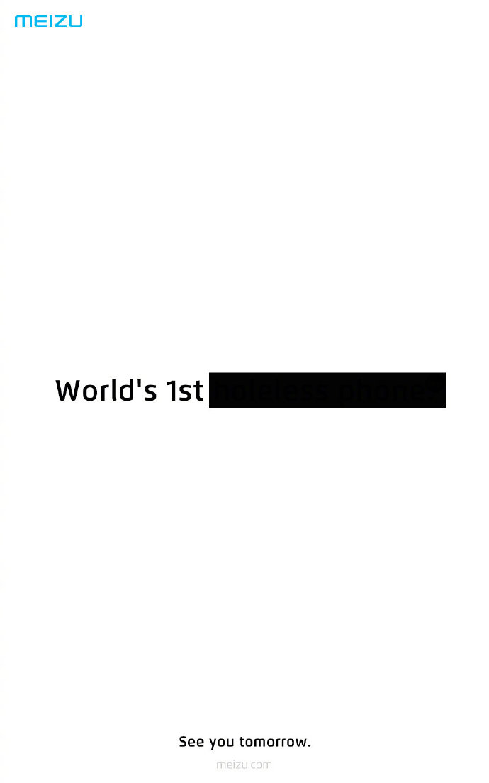 Meizu holeless phone teaser poster