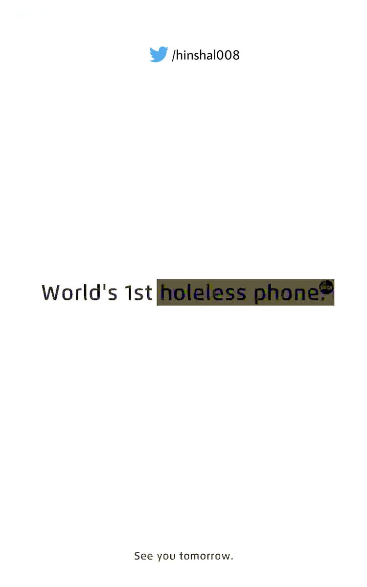 Meizu holeless phone teaser poster edited