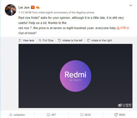 Redmi 7 pricing Xiaomi CEO Lei Jun