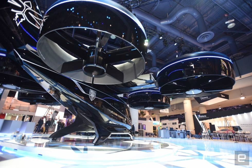 Uber's partner Bell showcases its Nexus flying taxi design for the