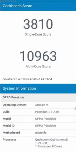 Oppo Poseidon Geekbench