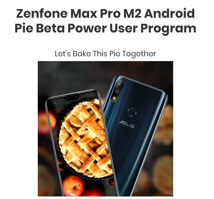 ASUS ZenFone Max Pro M2 Android Pie beta