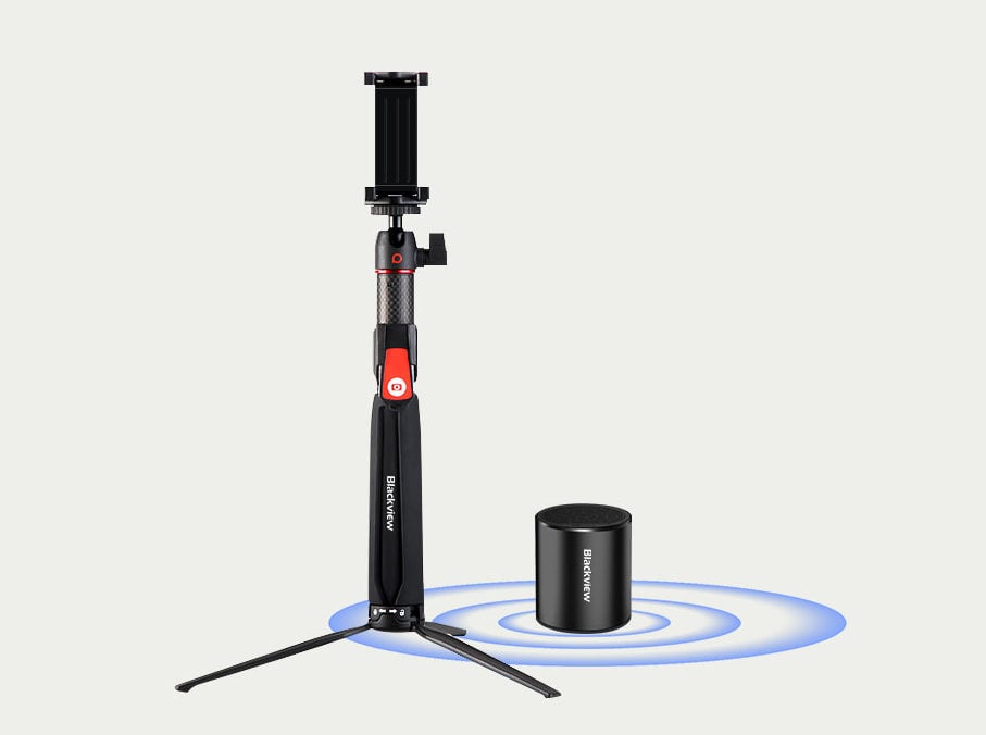 Blackview MAX 1 tripod and subwoofer