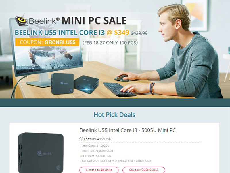 Buy Beelink U55 Mini PC For Just 359.99 On GearBest [Coupon Inside]