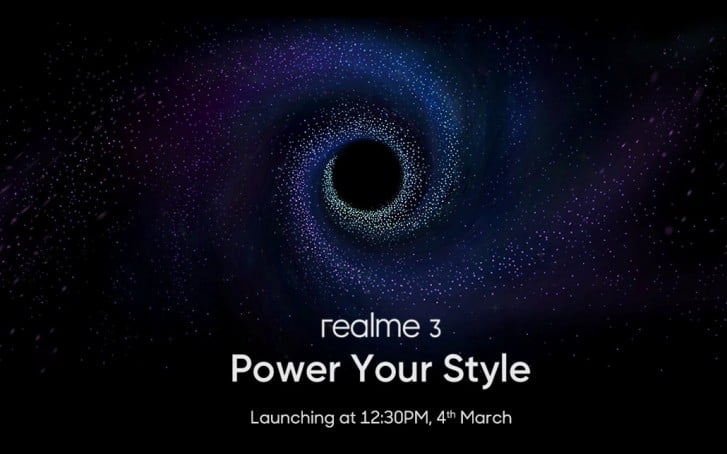Realme 3 March 4 launch poster