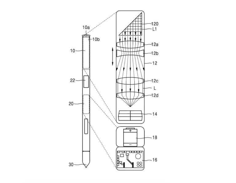 Samsung S Pen with built-in camera patent