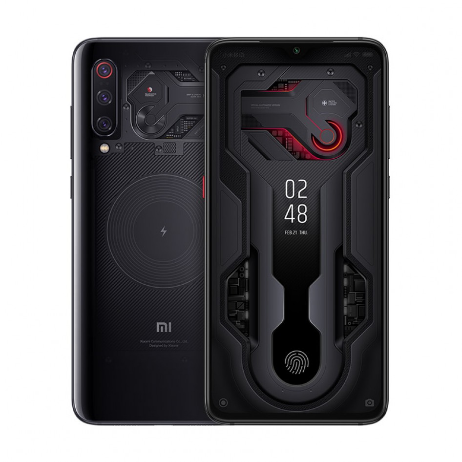 Moex Custodia A Tracolla Con Cinturino Regolabile Per Xiaomi Mi 9 / Mi 9 Explorer - Cover In Silicone Trasparente, Antracite, Protezione 360°