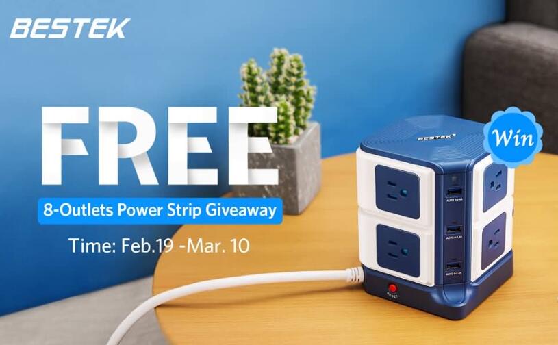 Giveaway – Win a 8-Outlet Desktop Power Strip (3 units)