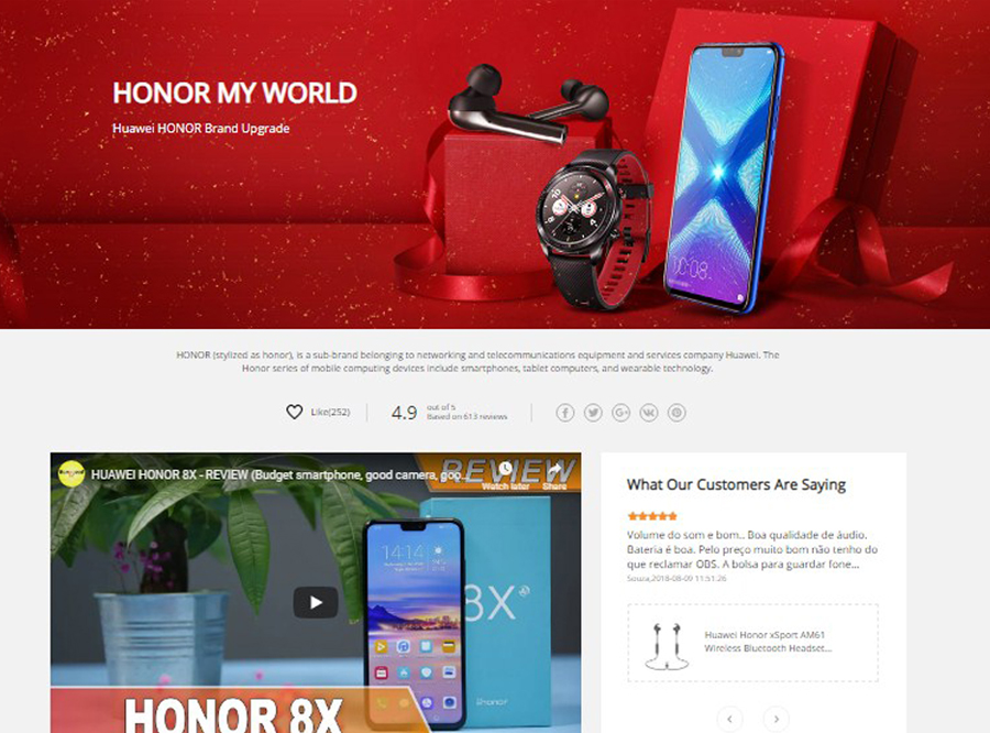 Banggood Honor Official Store Online Deals