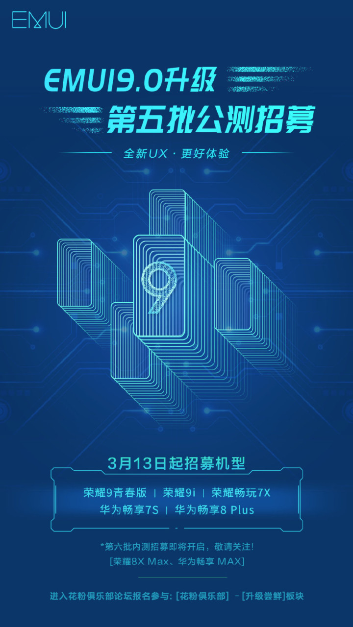 EMUI 9 rollout for more smartphones