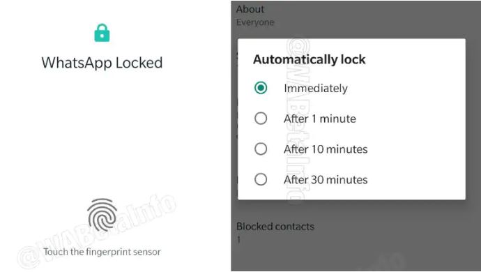 whastapp lock f