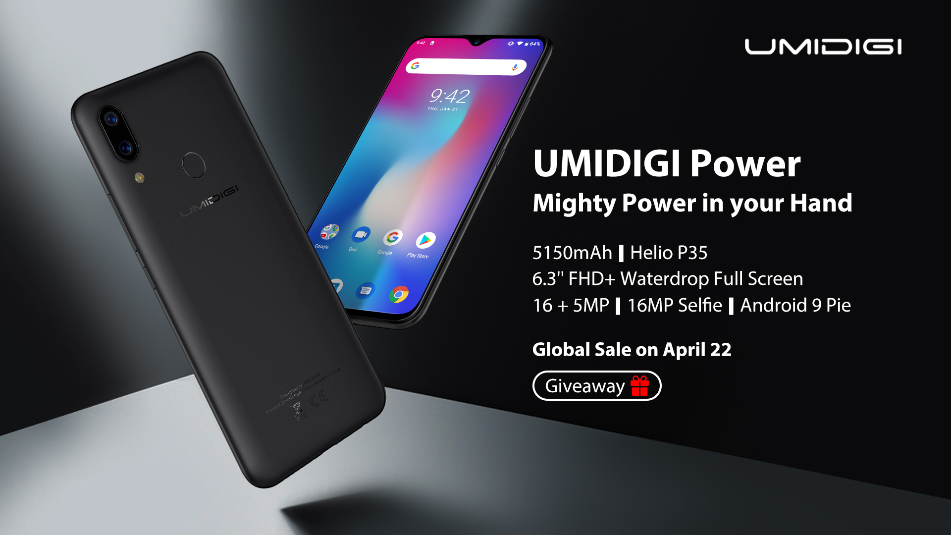 Giveaway - Win a UMIDIGI Power Smartphone - Gizmochina