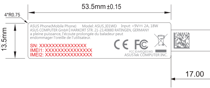 ASUS Zenfone 6 FCC