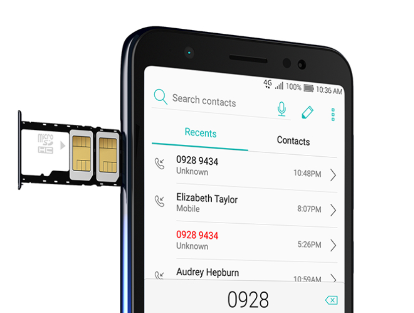 ASUS Zenfone Live L2 SIM tray