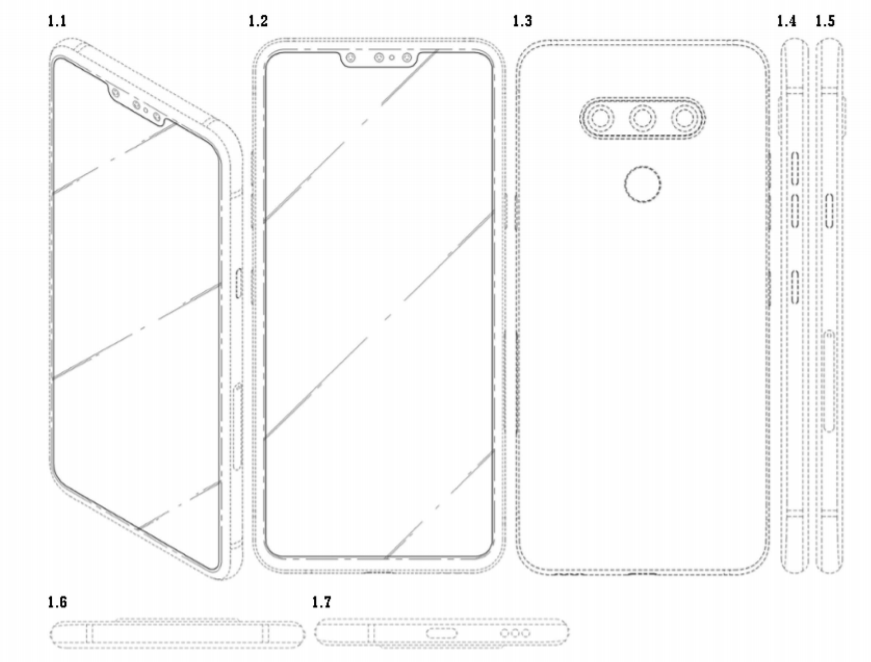 LG triple camera phone patent