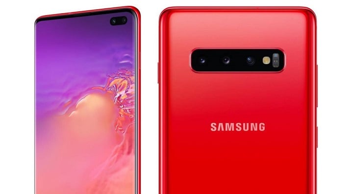 Galaxy S10+ Cardinal Red featured