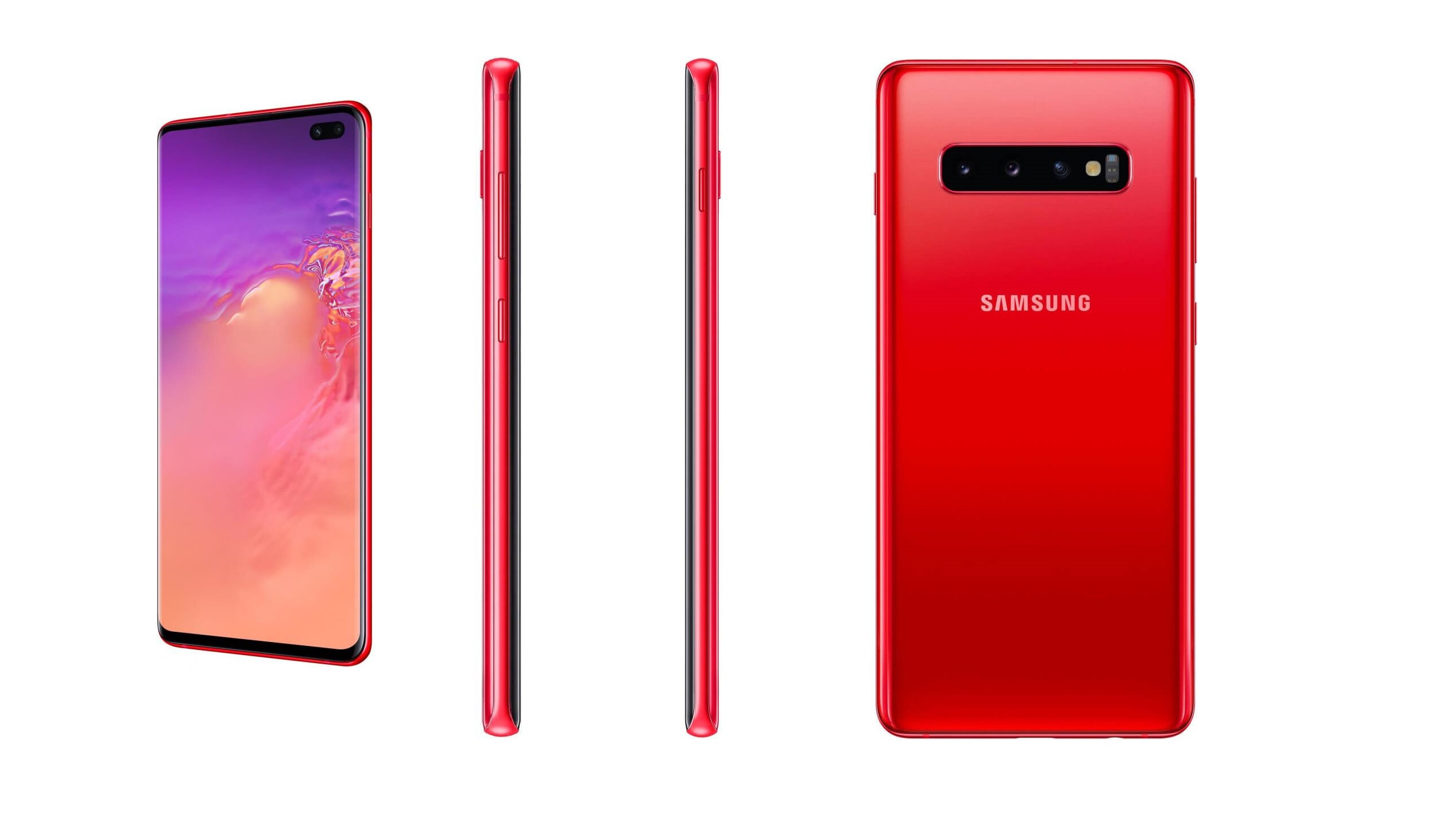 Galaxy S10+ Cardinal Red main