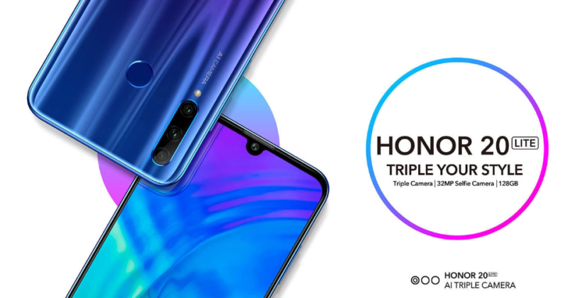 Honor 20 Lite with 32MP selfie camera, 6.21-inch display and Kirin 710 ...