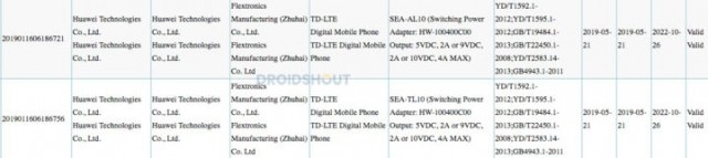 Huawei Nova 5 3C certified