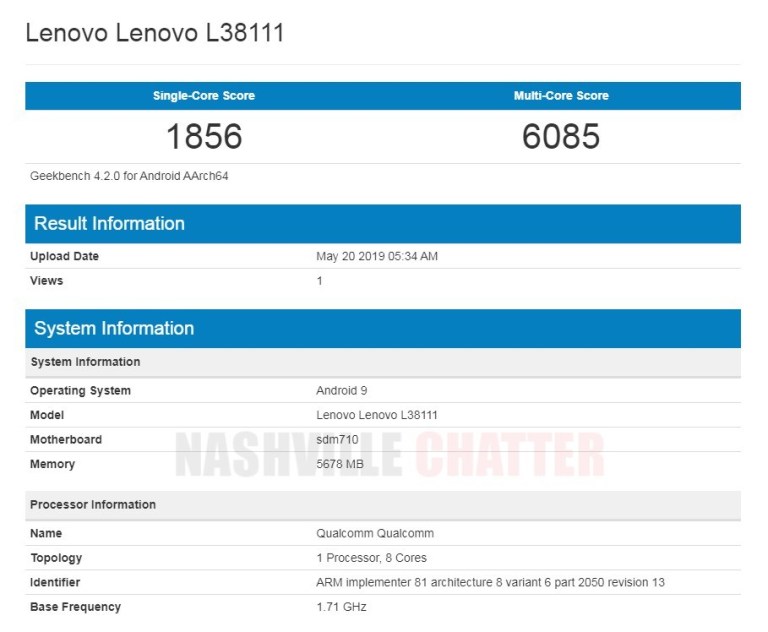Lenovo L38111 Geekbench
