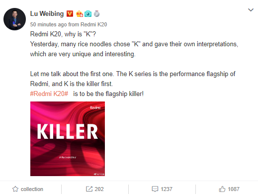 Redmi K20 - Killer series