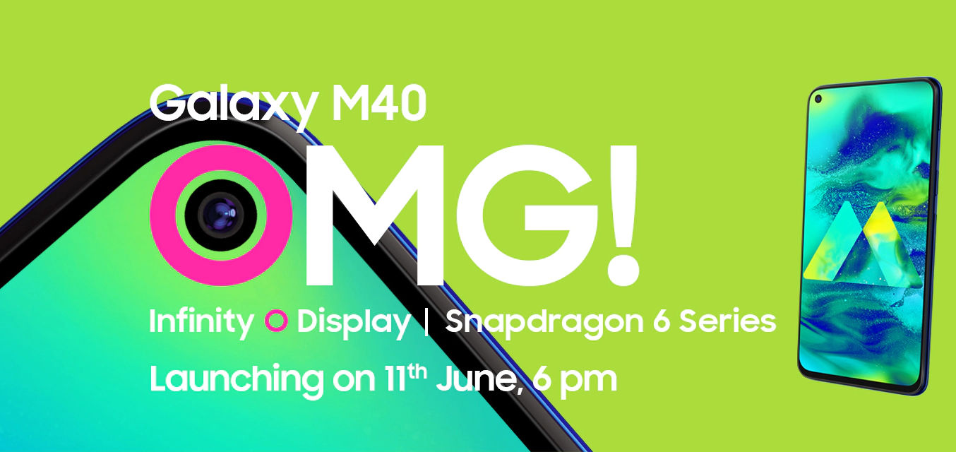 Teaser Samsung Galaxy M40 di India.