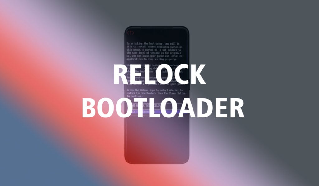 relock bootloader