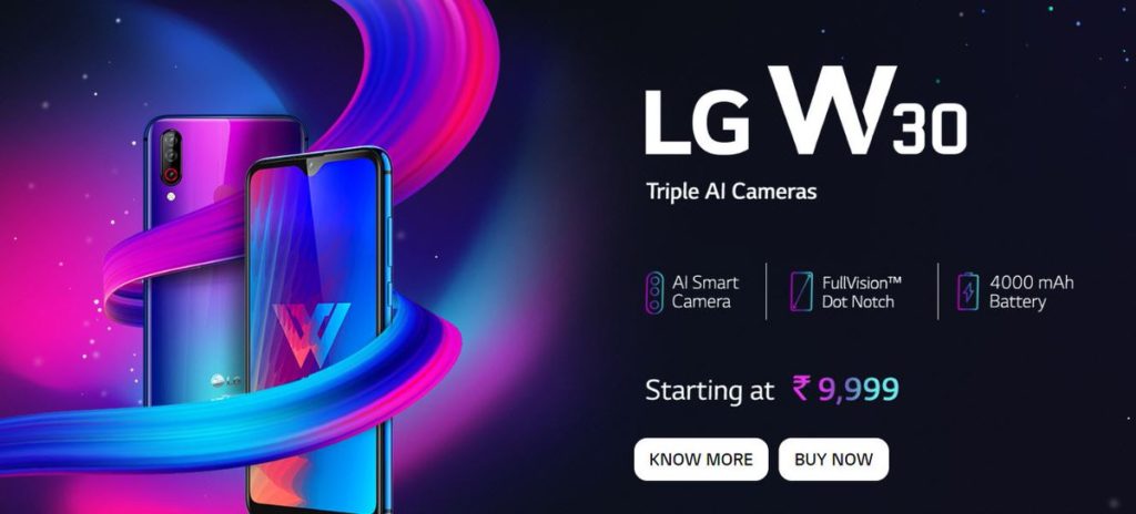 LG W30 Price