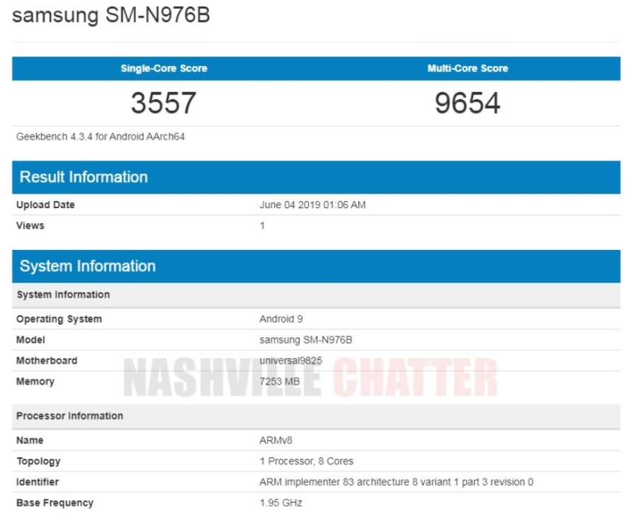 note 10 plus geekbench 5
