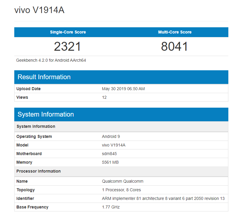 Vivo 1914A iQOO Youth Edition