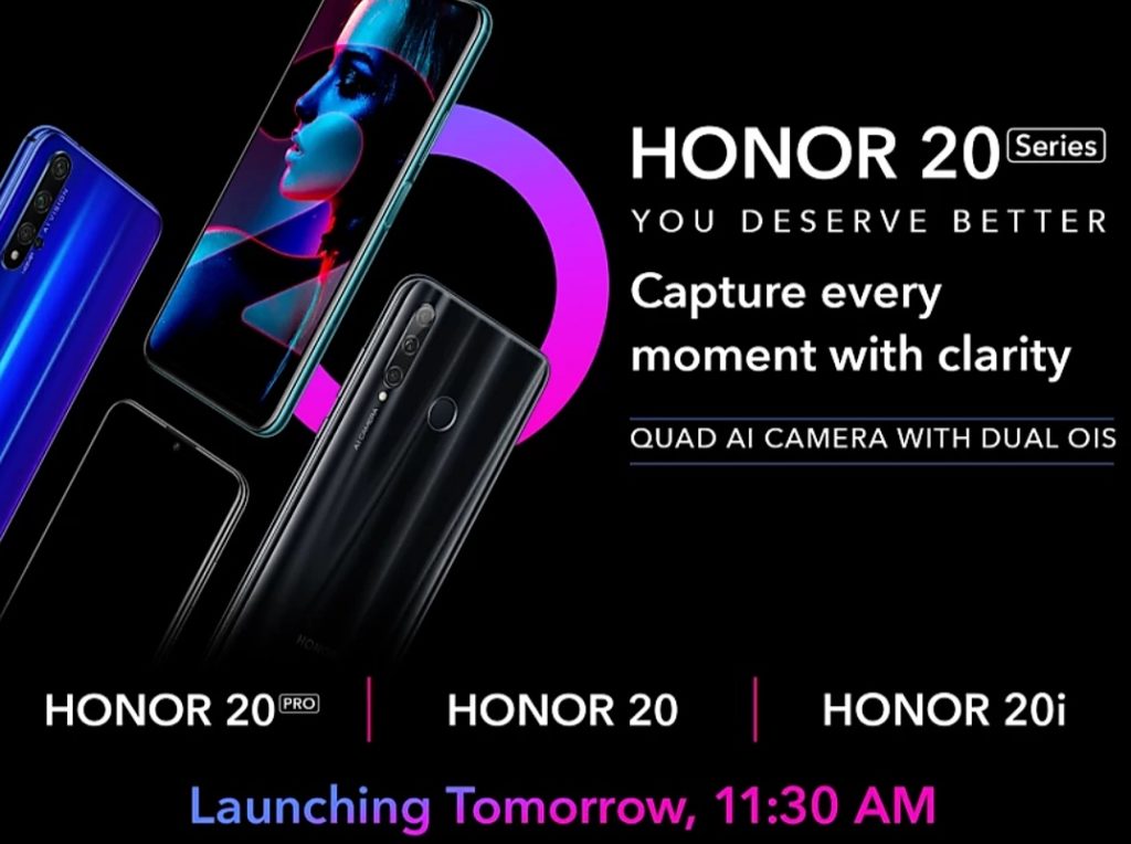 Honor 20, 20 Pro, 20i and Pad 5 June 11 launch date