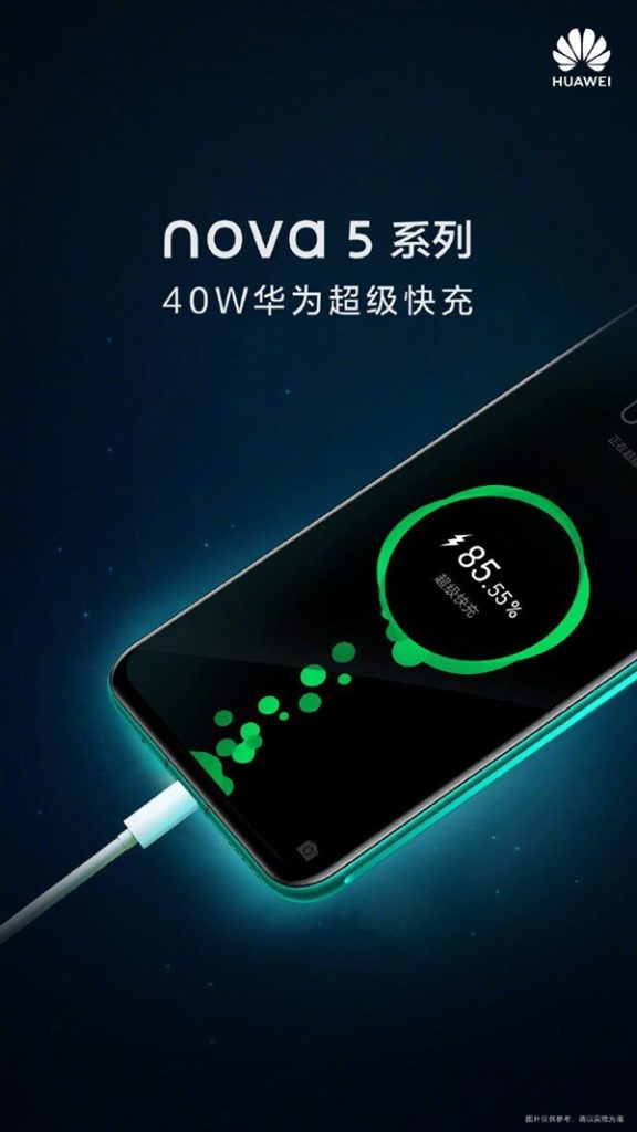 Huawei Nova 5 series confirmed to launch with 40W Super fast charging ...