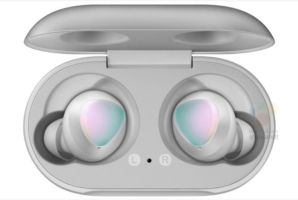 silver samsung earbuds